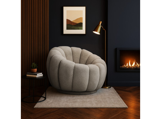 Armchair HOBEL TWIX LIGHT CAPPUCCINO KUZU 2 (1) 