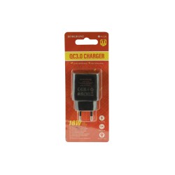 Power adapter BOROFONE  BA72A QC3.0 18W BK (388541-339)