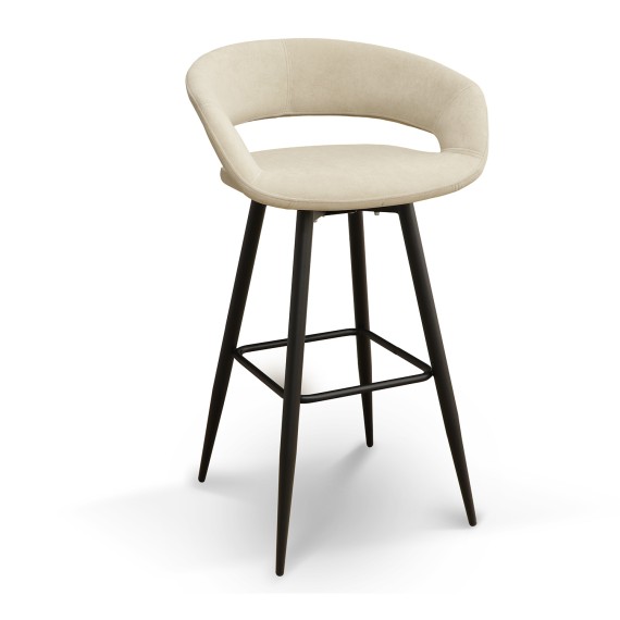 Bar chair MAMADOMA BARNY-R 900 ЧЕРНЫЙ/CREAM LUX b03 