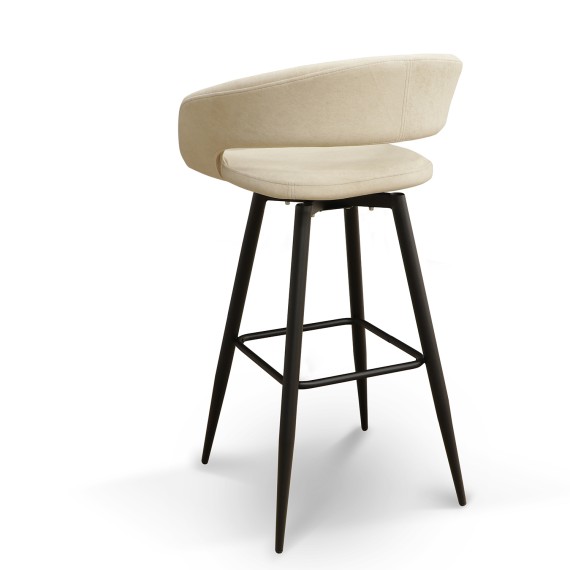 Bar chair MAMADOMA BARNY-R 900 ЧЕРНЫЙ/CREAM LUX b03 
