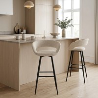 Барный стул MAMADOMA BARNY 900-360 Б03 КРЕМОВЫЙ/ЧЕРНЫЙ 