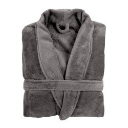 Bathrobe TISECO 3446GREY COSY MICROFLANNEL S/M 