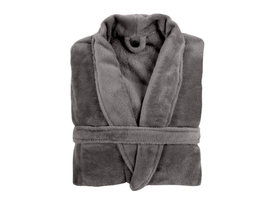 Bathrobe TISECO 3446GREY COSY MICROFLANNEL S/M 