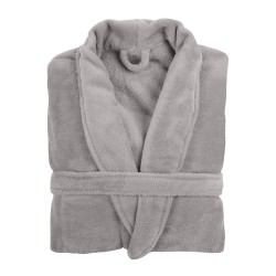 Bathrobe TISECO 3446GREYLIGHT COSY MICROFLANNEL S/M 