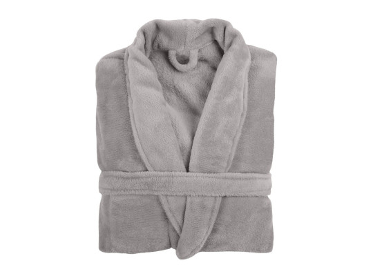 Bathrobe TISECO 3446GREYLIGHT COSY MICROFLANNEL S/M 