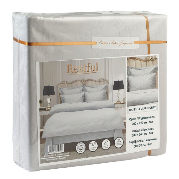 Постельное бельё RESTFUL RFJ EU EFL LIGHT GREY 