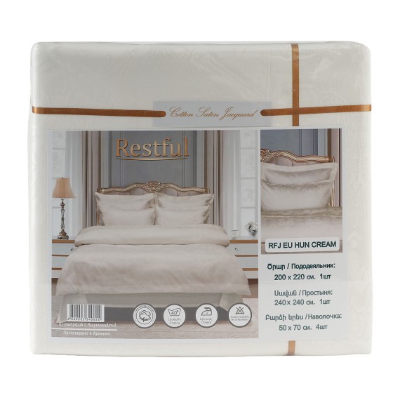 Bed linen RESTFUL RFJ EU HUN CREAM 