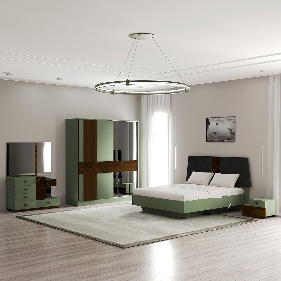 Bedroom set HOBEL EX-D97 K521/WOOD BROWN (16) 