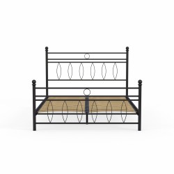 Bed HOBEL AYLA 160x200 METAL BLACK/LM (3) 
