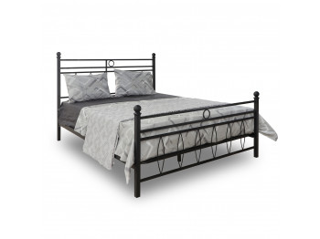 Bed HOBEL AYLA 160x200 METAL BLACK/LM (3) 