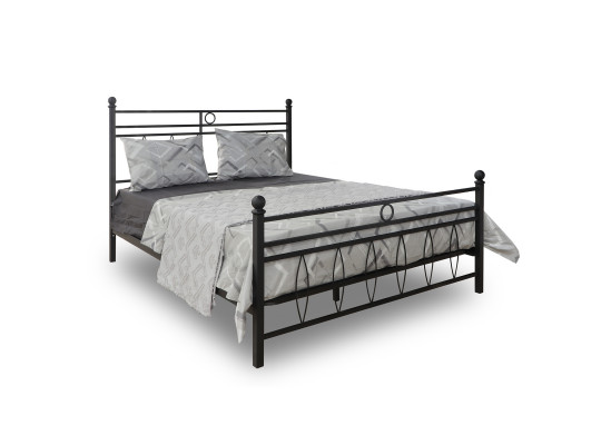 Кровать HOBEL AYLA 160x200 METAL BLACK/LM (3) 