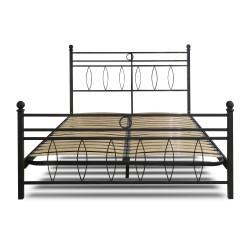 Bed HOBEL AYLA 160x200 METAL BLACK/LM (3) 