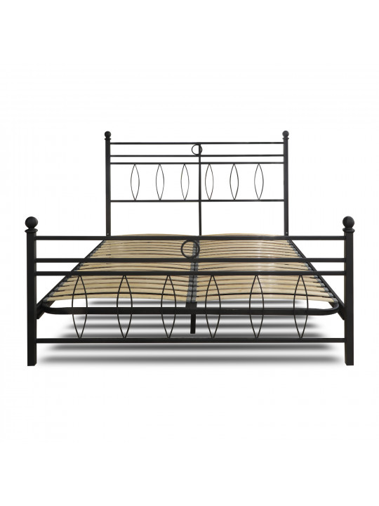 Bed HOBEL AYLA 160x200 METAL BLACK/LM (3) 