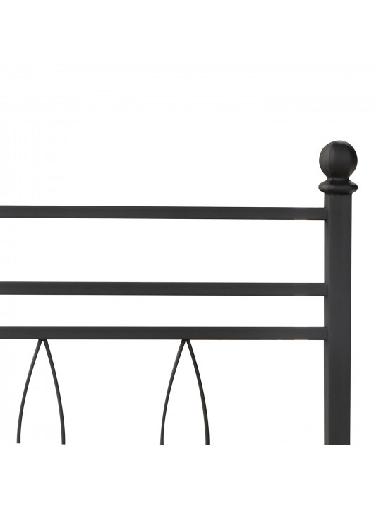 Bed HOBEL AYLA 160x200 METAL BLACK/LM (3) 