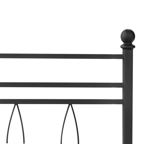 Кровать HOBEL AYLA 160x200 METAL BLACK/LM (3) 