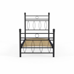 Bed HOBEL AYLA 90x200 METAL BLACK/LM (3) 