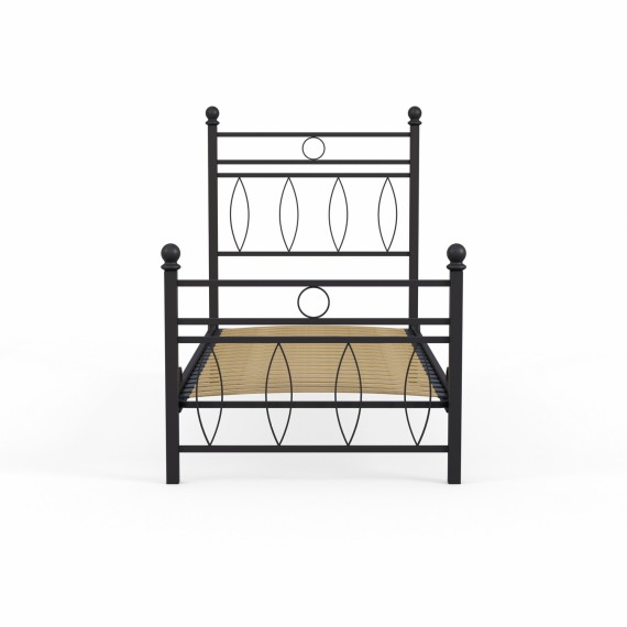 Кровать HOBEL AYLA 90x200 METAL BLACK/LM (3) 