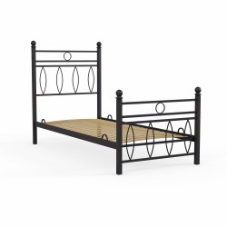 Bed HOBEL AYLA 90x200 METAL BLACK/LM (3) 