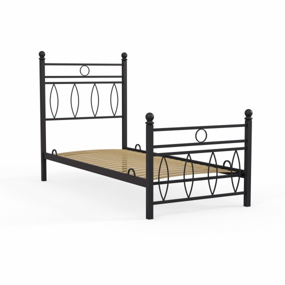 Кровать HOBEL AYLA 90x200 METAL BLACK/LM (3) 