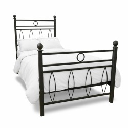 Bed HOBEL AYLA 90x200 METAL BLACK/LM (3) 