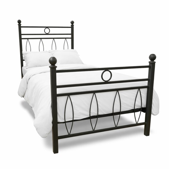 Кровать HOBEL AYLA 90x200 METAL BLACK/LM (3) 