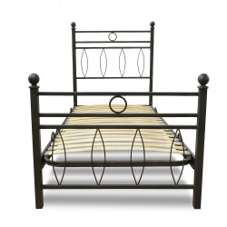 Bed HOBEL AYLA 90x200 METAL BLACK/LM (3) 
