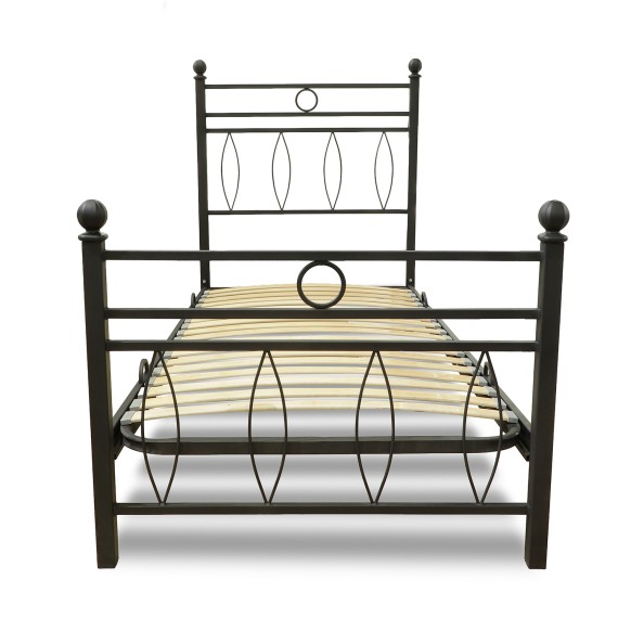 Кровать HOBEL AYLA 90x200 METAL BLACK/LM (3) 