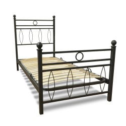 Bed HOBEL AYLA 90x200 METAL BLACK/LM (3) 