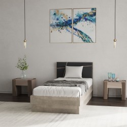 Bed HOBEL EX-B71 90X200 K355 /LEONARDO 15 (7) 