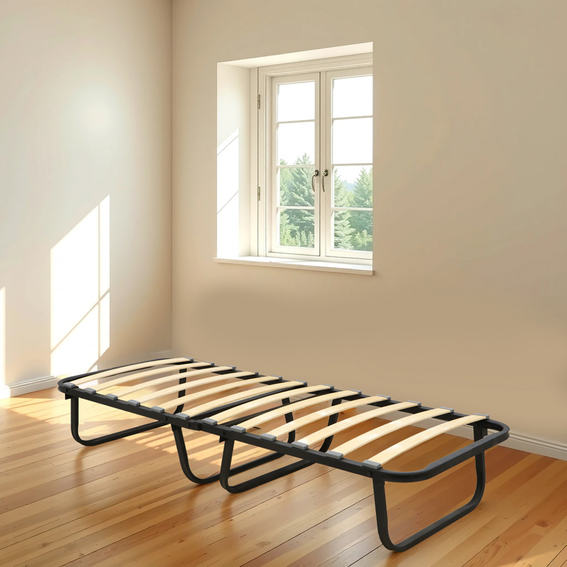 Bed HOBEL FOLDING BED ECONOM 70x190 BLACK METAL/TIK (1) 