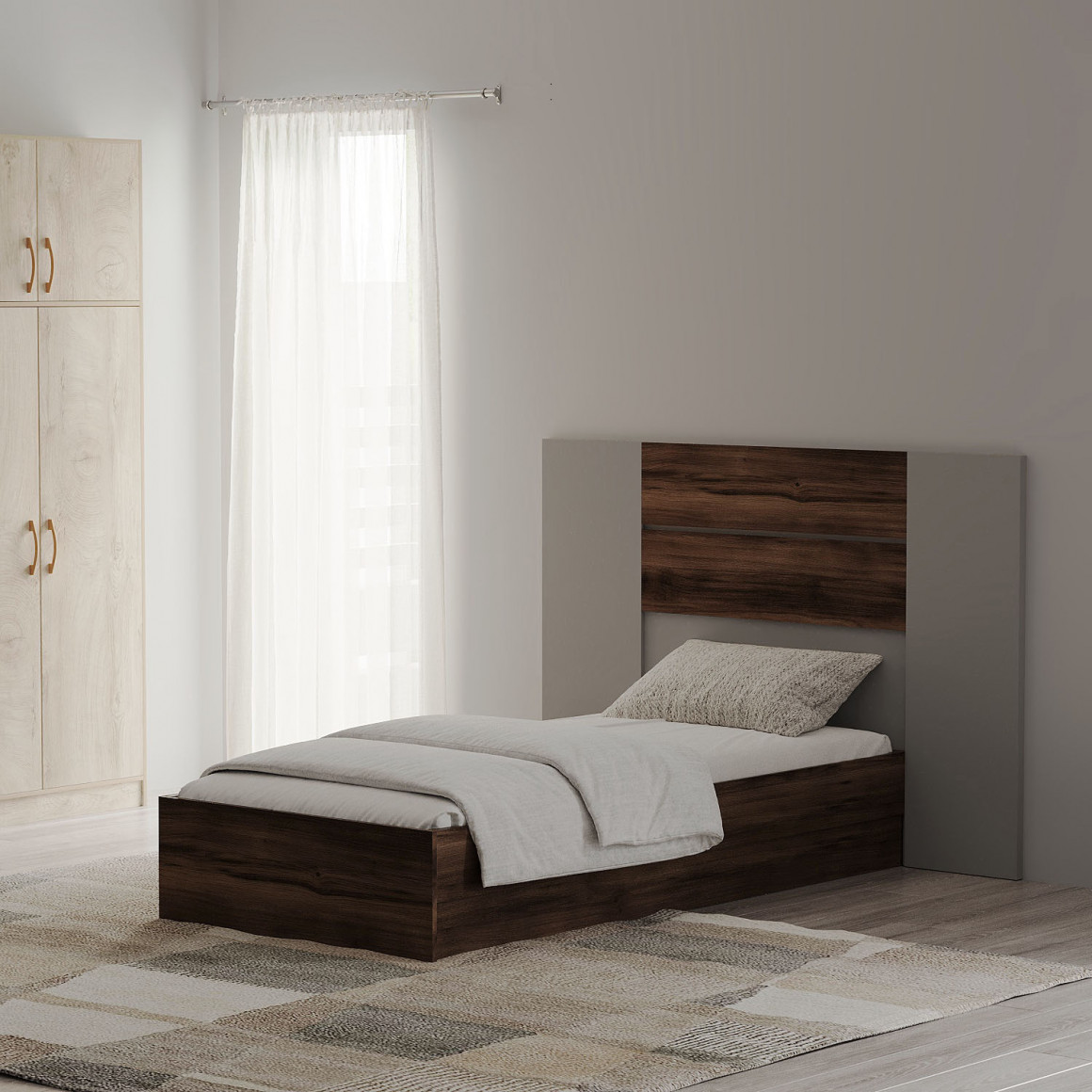 Bed HOBEL EX-E20 90X200 6299/K537 (9) 