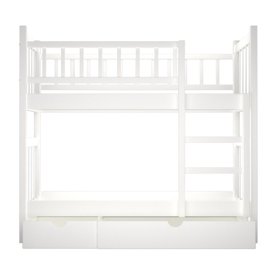 Детский кровать HOBEL TWO STOREY EX-B53 SHELF 90X190 WHITE (8) 