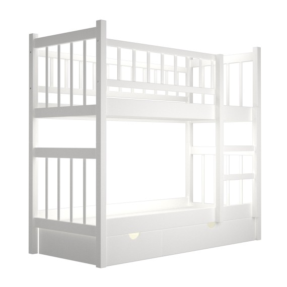Детский кровать HOBEL TWO STOREY EX-B53 SHELF 90X190 WHITE (8) 
