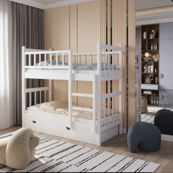 Bed for children HOBEL TWO STOREY EX-B53 SHELF 90X190 WHITE (8) 