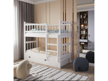 Bed for children HOBEL TWO STOREY EX-B53 SHELF 90X190 WHITE (8) 