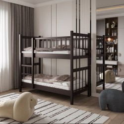Bed for children HOBEL TWO-STOREY EX-B53 90X190 CHOCOLATE PIGMENT (7) 