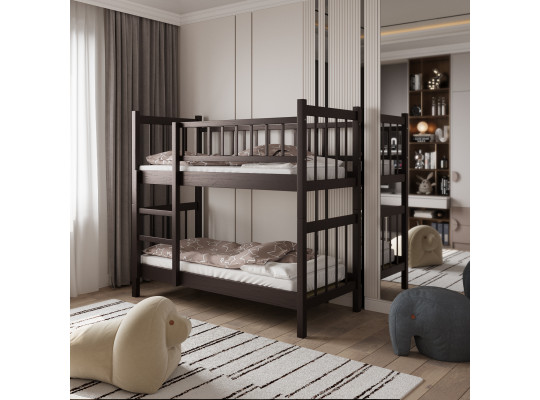 Bed for children HOBEL TWO-STOREY EX-B53 90X190 CHOCOLATE PIGMENT (7) 