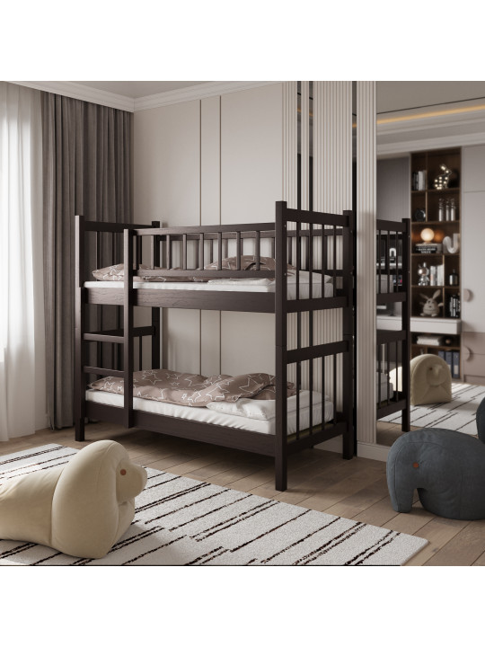 Մանկական մահճակալ HOBEL TWO-STOREY EX-B53 90X190 CHOCOLATE PIGMENT (7) 