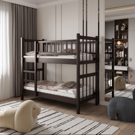 Bed for children HOBEL TWO-STOREY EX-B53 90X190 CHOCOLATE PIGMENT (7) 