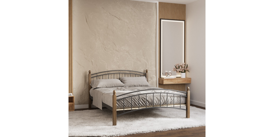 Bed HOBEL V-LANA-01 160X200 METAL BLACK/BROWN PIGMENT (3) 