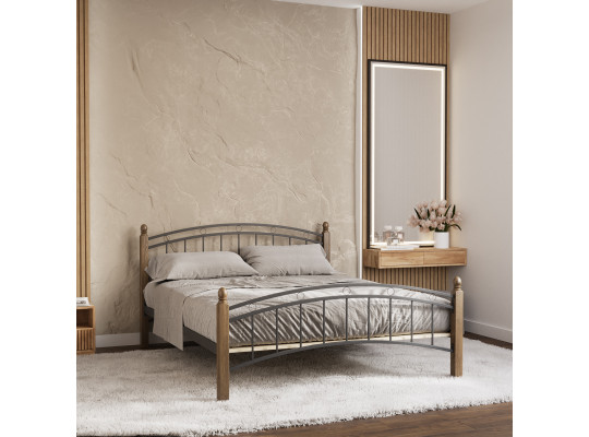 Մահճակալ HOBEL V-LANA-01 160X200 METAL BLACK/BROWN PIGMENT (3) 