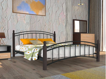 Кровать HOBEL V-LANA-01 160X200 METAL BLACK/BROWN PIGMENT (3) 