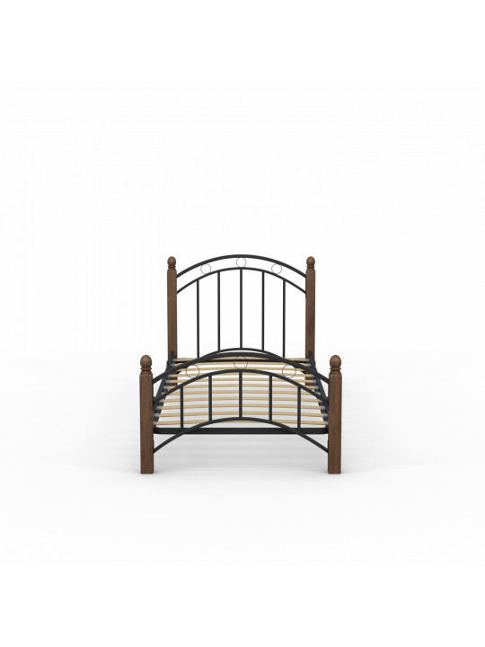 Bed HOBEL V-LANA-01 90X200 METAL BLACK / BROWN PIGMENT (3) 