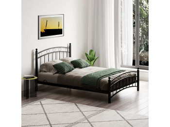 Bed HOBEL LANA-02 140X200 LM/ METAL BLACK/BLACK (3) 