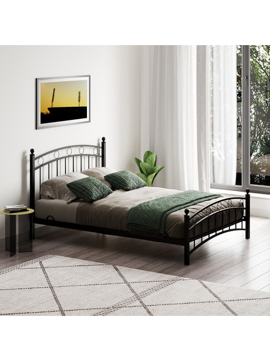 Մահճակալ HOBEL LANA-02 140X200 LM/ METAL BLACK/BLACK (3) 