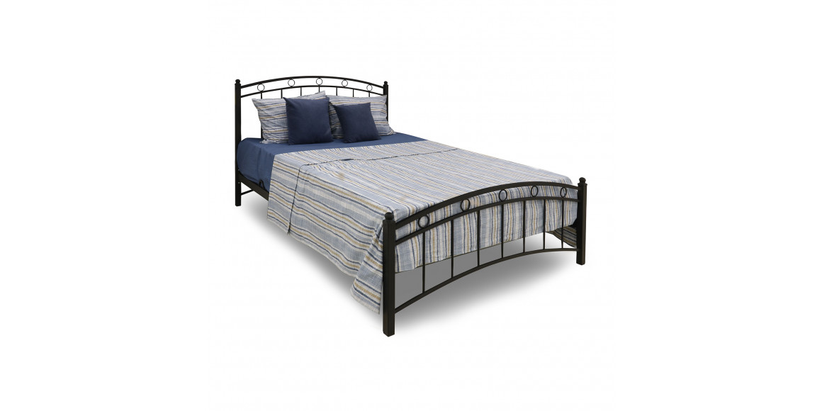 Bed HOBEL LANA-02 140X200 METAL BLACK/BLACK (3) 