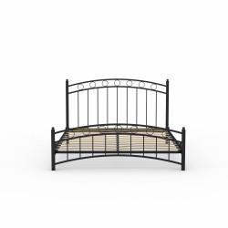 Bed HOBEL LANA-02 160X200 LM METAL BLACK/BLACK (3) 