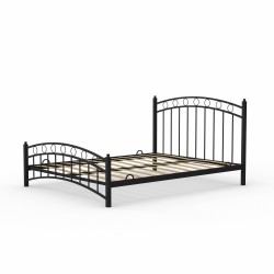 Bed HOBEL LANA-02 160X200 LM METAL BLACK/BLACK (3) 