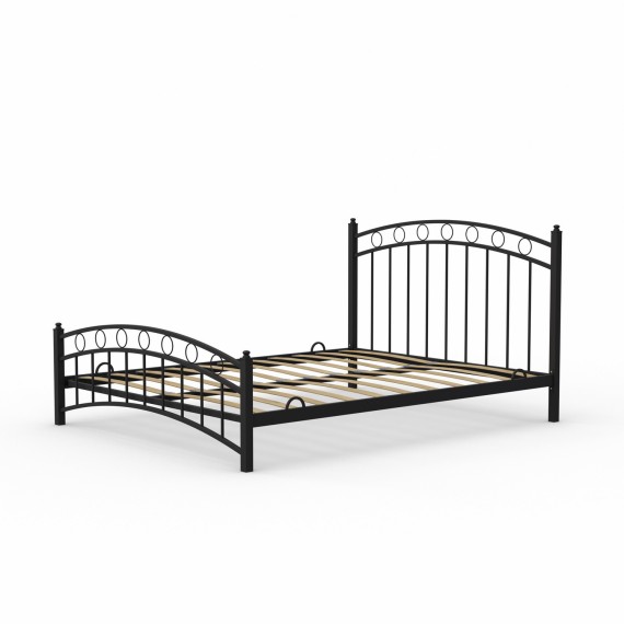 Кровать HOBEL LANA-02 160X200 LM METAL BLACK/BLACK (3) 