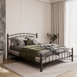 Bed HOBEL LANA-02 160X200 LM METAL BLACK/BLACK (3) 